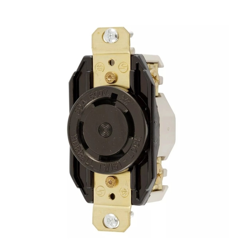 HUBBELL HBL2740 30A 3-Phase Delta 600V AC, 3-Pole 4-Wire Grounding, L17-30R